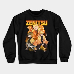 Bootleg Demon Slayer Zenitsu Agatsuma Crewneck Sweatshirt